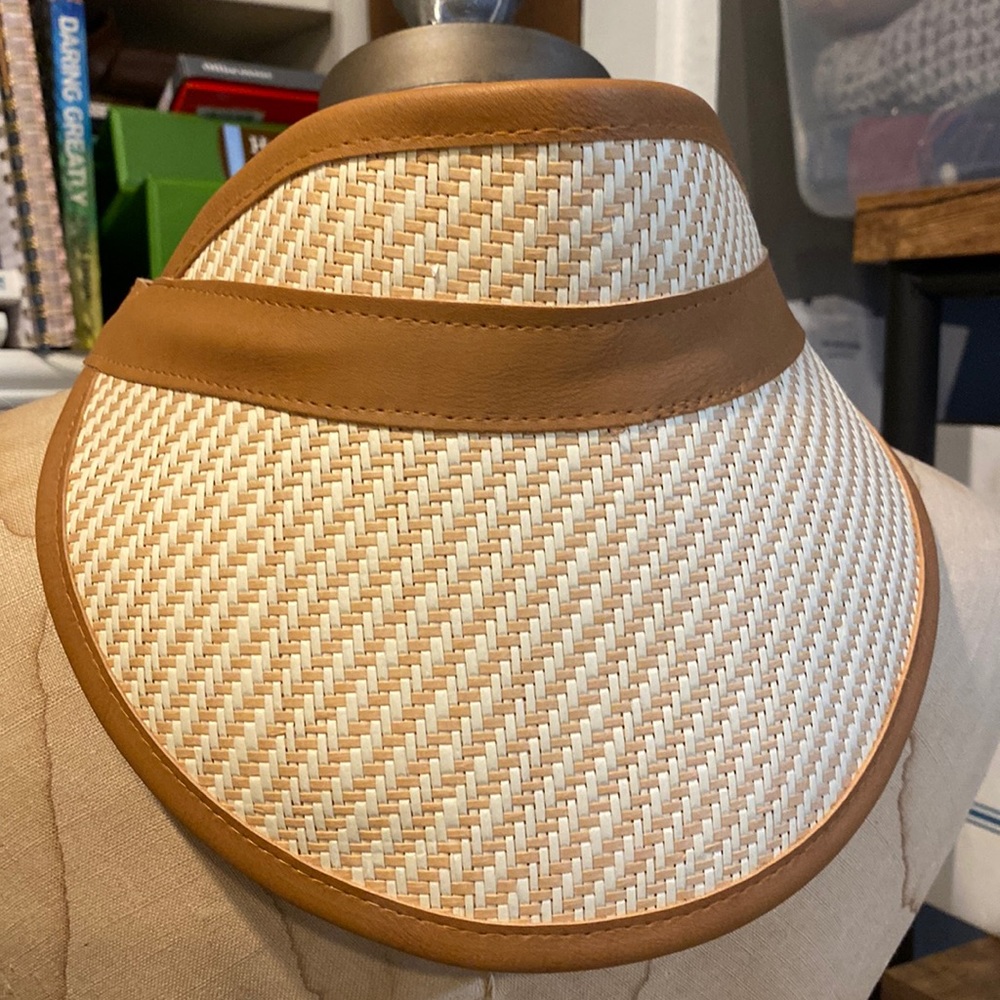 Rattan faux leather Visior one size